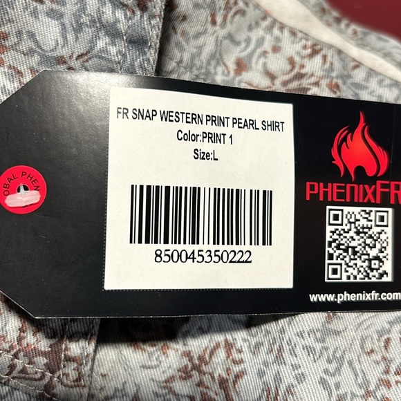 Flame Resistant Western Stonewash Pearl Snap Shirt - Picture 5 of 5